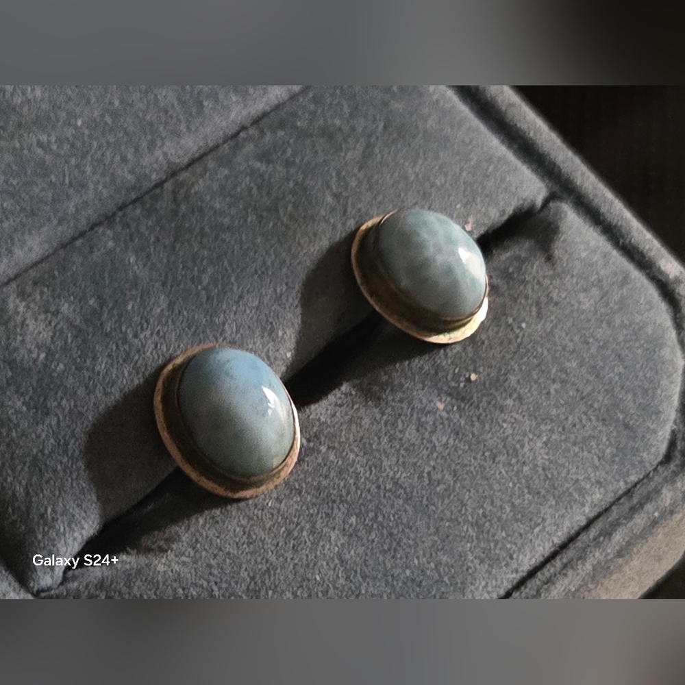 Larimar Sterling Silver Earrings